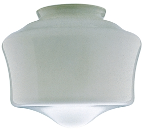 (image for) Glass 7.25" Sch/House Shade Wh