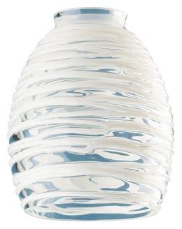 (image for) Glass Clear W/Wht Rope Shade