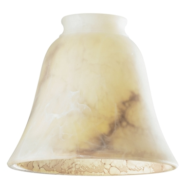(image for) Glass Brown Marble Bell Shade