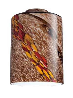 (image for) Glass Wildfire Cylinder Shade
