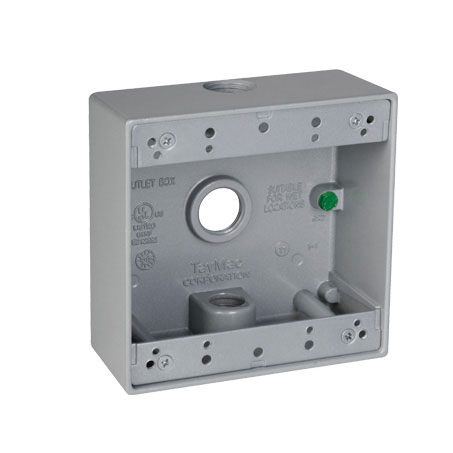 (image for) Box 2-Gang Outdoor Outlet Gray