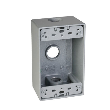 (image for) Box 1-Gang Outdoor Outlet Gray