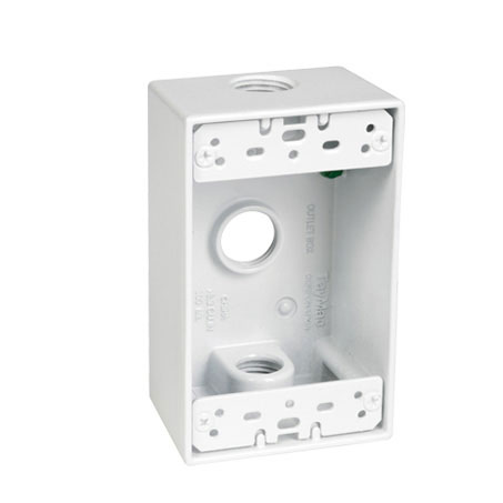 (image for) Box 1-Gang Outdoor Outlet Wht