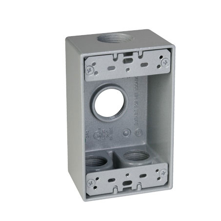 (image for) Box 1-Gang Outdoor Outlet Gray