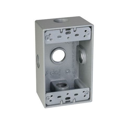 (image for) Box 1-Gang Outdoor Outlet Gray