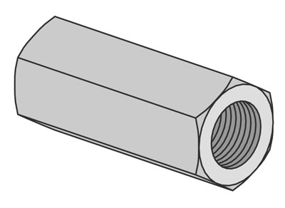 (image for) Strut Rod Coupling 3/8" 5/Bg