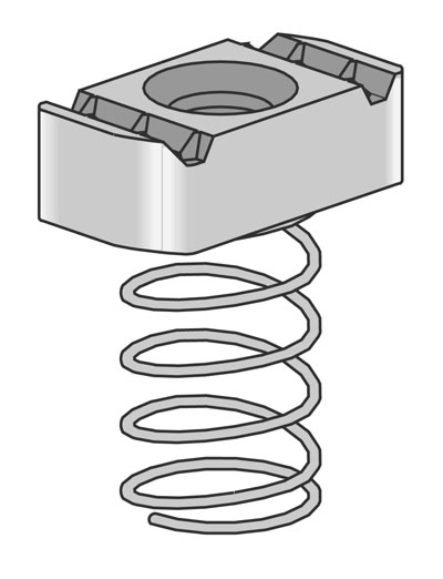 (image for) Strut Clamp Nut 3/8" 5/Bg