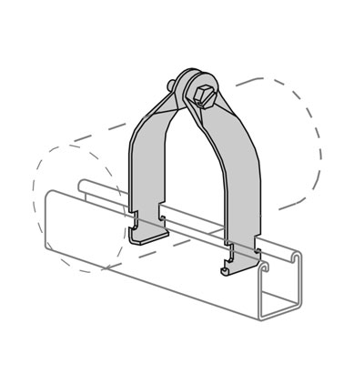 (image for) Strut Rigid Conduit Clamp 3"