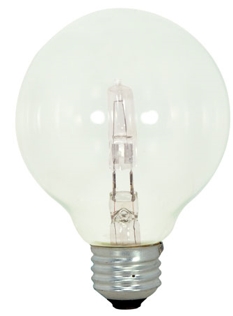 (image for) Bulb 43w Globe G-25 Halogen Cl