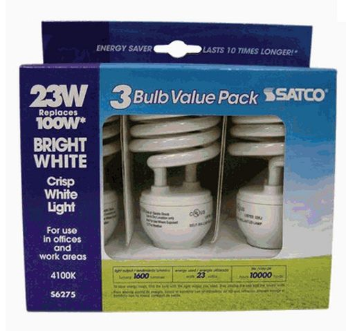 (image for) Lamp Cfl 23w Bright White 3pk