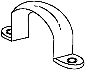 (image for) Conduit Strap 1-1/4"2-Hole Pvc
