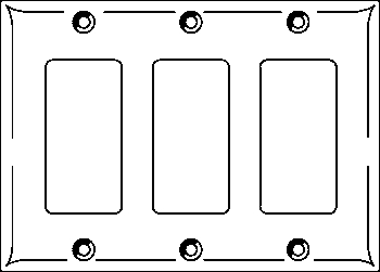 (image for) Plate 3-Gang Decorator Ivory