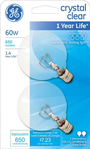 (image for) Bulb 60w Globe Gc Clear 2/Cd