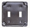 (image for) Cover 4"sq 2-Switch Raised