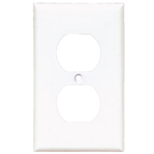 (image for) Plate Duplex-Outlet White