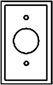 (image for) Plate 1-Gang Sgl-Outlet Ss