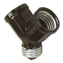 (image for) Socket Adapter Twin Brown