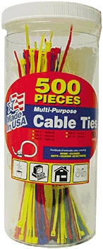 (image for) Cable Tie Asmt 500-Pc Canister
