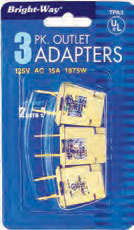 (image for) Adapter Grounding 15 Amp 3/Pk