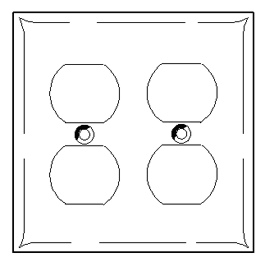 (image for) Plate 2-Gang Midi Recept Ivory