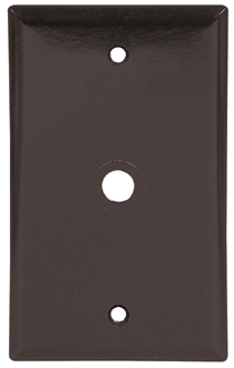 (image for) Telecom Jack Plate 1-G Brown