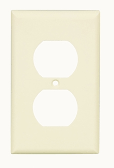 (image for) Plate Duplex-Outlet Almond
