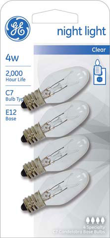 (image for) Night Bulb 4w Clear 4/Cd