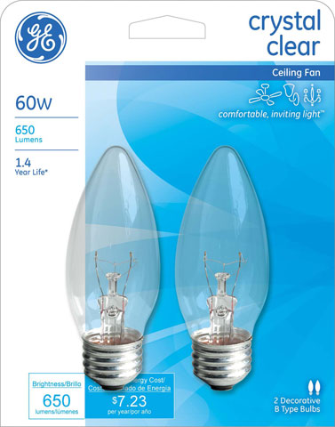 (image for) Ceiling-Fan Bulb 60w Clear