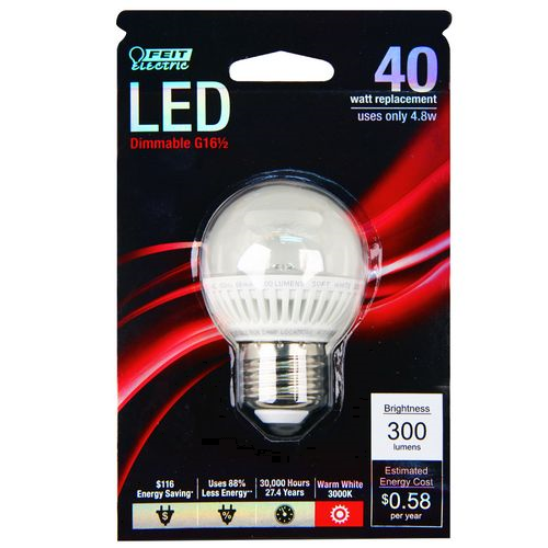 (image for) Bulb Led 40w G161/2 Dim Clear