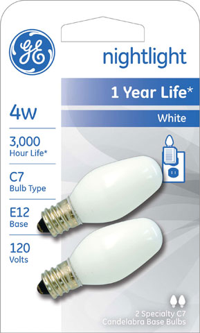 (image for) Night Bulb 4w White 2/Cd