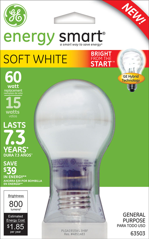 (image for) Lamp Cfl All Glass 15w Hybrid