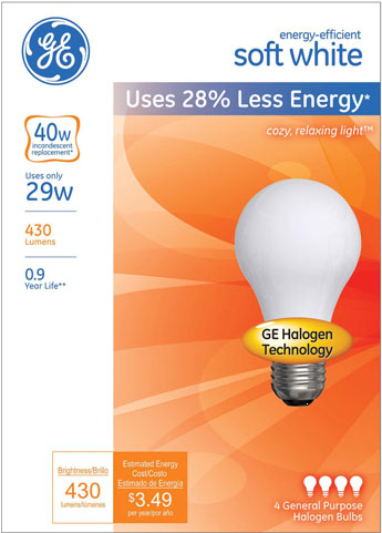 (image for) Bulb Halogen 29w Soft Wht 4pk