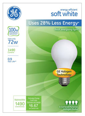 (image for) Bulb Halogen 72w Soft Wht 4pk