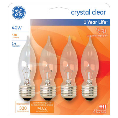 (image for) Bulb 40w Bent Tip Clear Mb