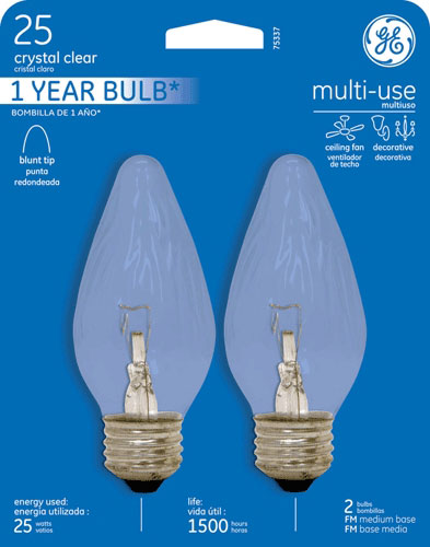 (image for) Light Bulbs: Chandelier, Flame/Bent Tip