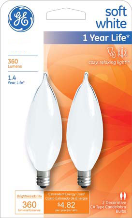 (image for) Bulb 60w Bent Tip Frosted Cb