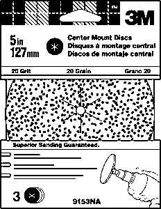 (image for) Sand Disc 5" Fine 5/Pk Power