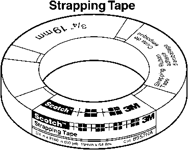 (image for) Strapping Tape 1.5"x60 Scotch