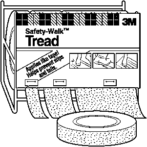 (image for) Anti-Slip 4"x60' Med-Dty Black