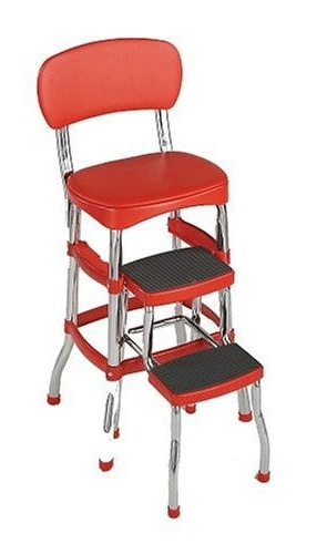 (image for) Chair Step Stool Red Retro
