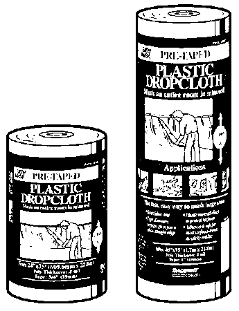 (image for) Drop Cloth 24x75' Pre-Taped