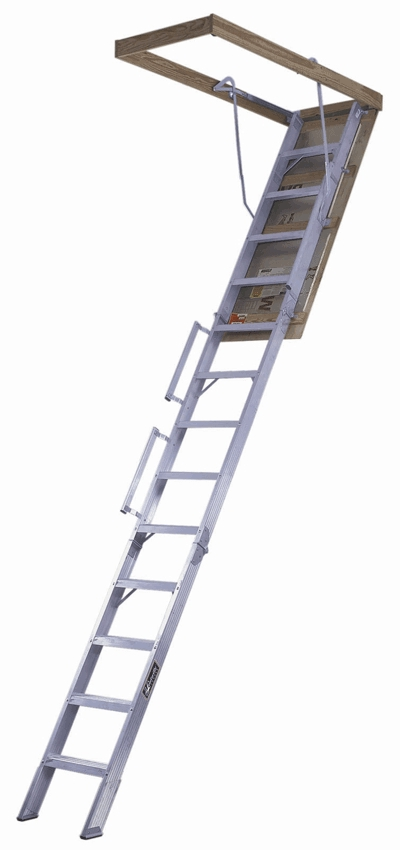 (image for) Attic Fire Stair 25"x12' Alum