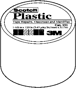 (image for) Vinyl Tape 1.5"x125" Clear