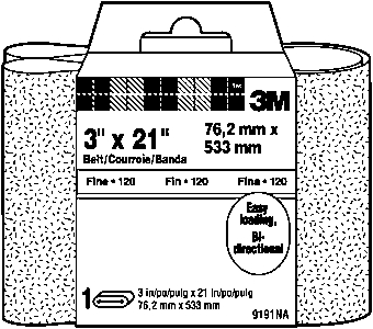 (image for) Sand Purple Belt 3x18"120gr F