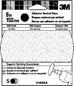 (image for) Disc Adhsv-Back 6" 180gr