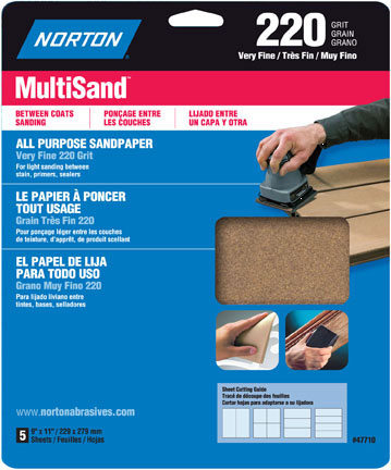 (image for) Sandpaper Al.Ox 9x11"220gr 5pk