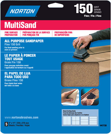 (image for) Sandpaper Al.Ox 9x11"150gr 5pk