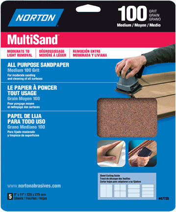 (image for) Sandpaper Al.Ox 9x11"100gr 5pk