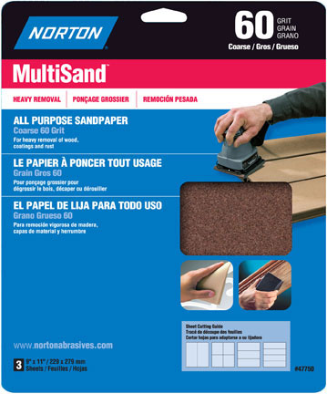 (image for) Sandpaper Al.Ox 9x11"60gr 3/Pk