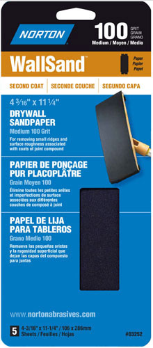 (image for) Sandpaper 4-3/16x11"100gr 5'Pk